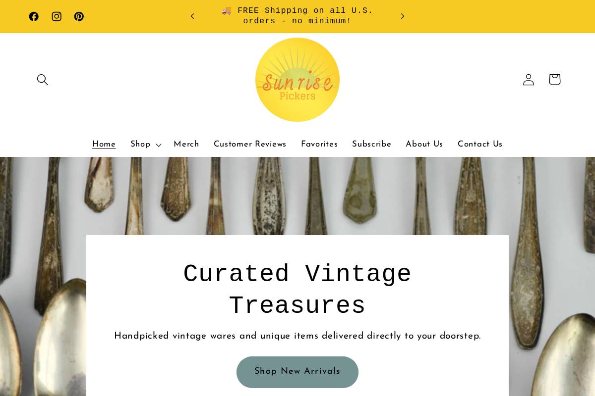 sunrisepickers.com homepage screenshot