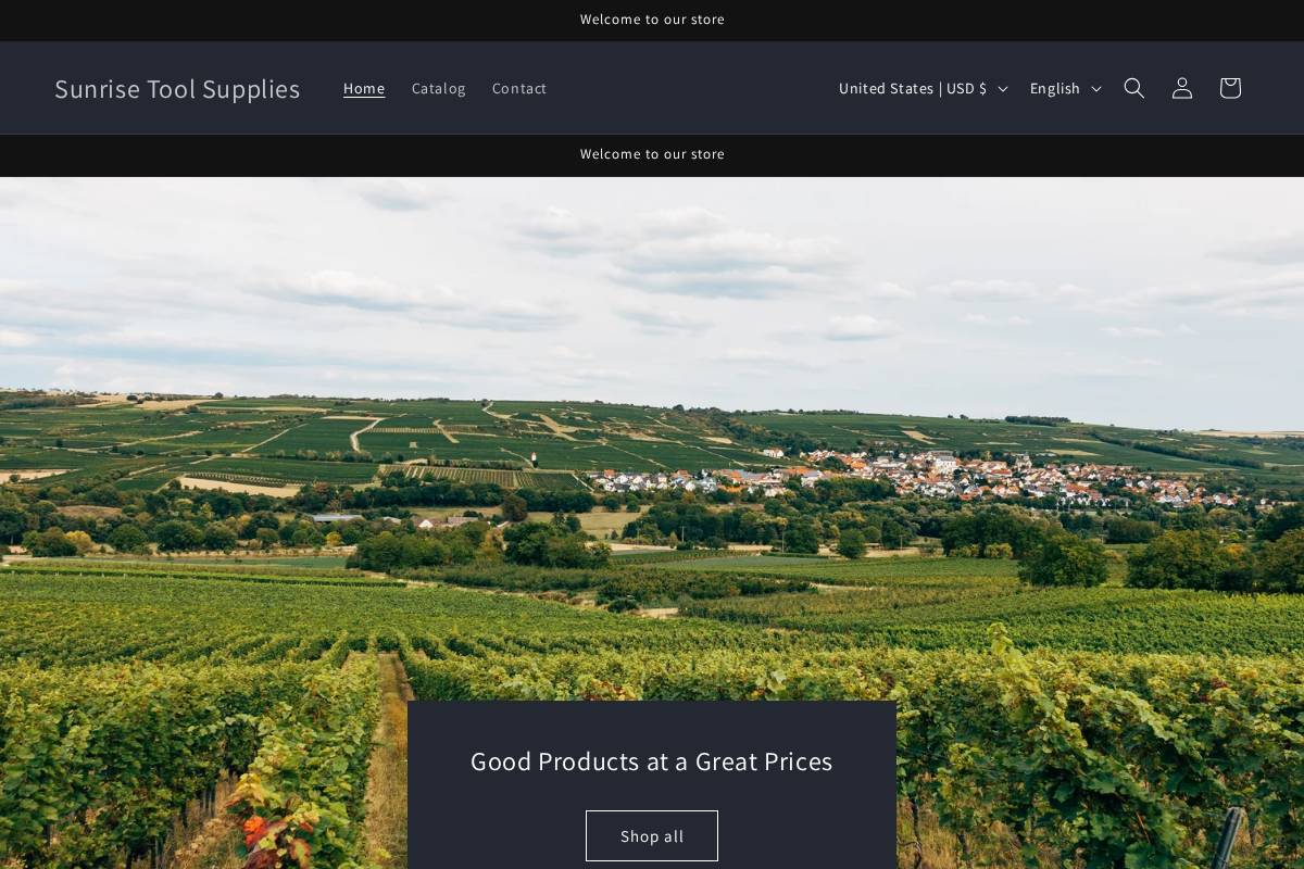 sunrisetoolsupplies.com homepage screenshot