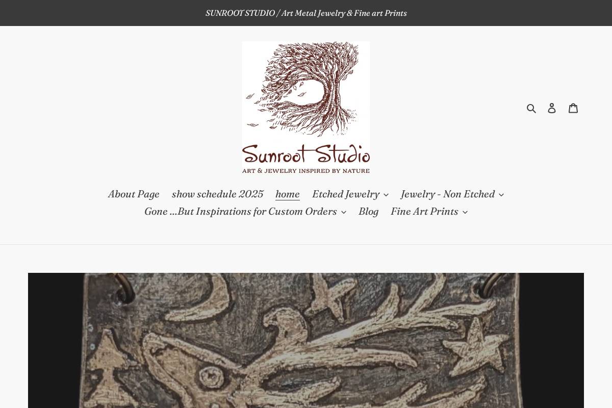 sunrootstudio.net homepage screenshot