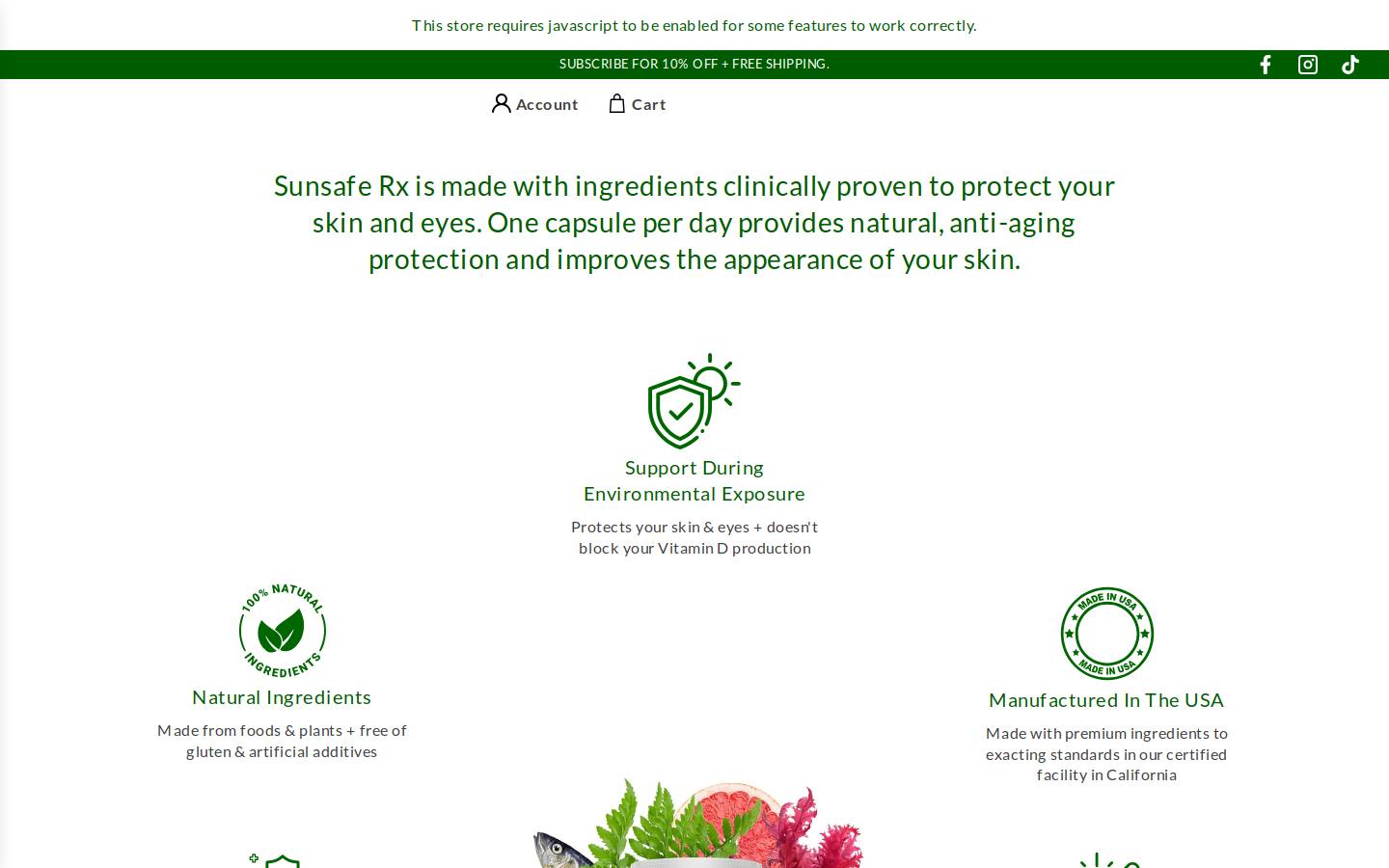 sunsaferx.com homepage screenshot