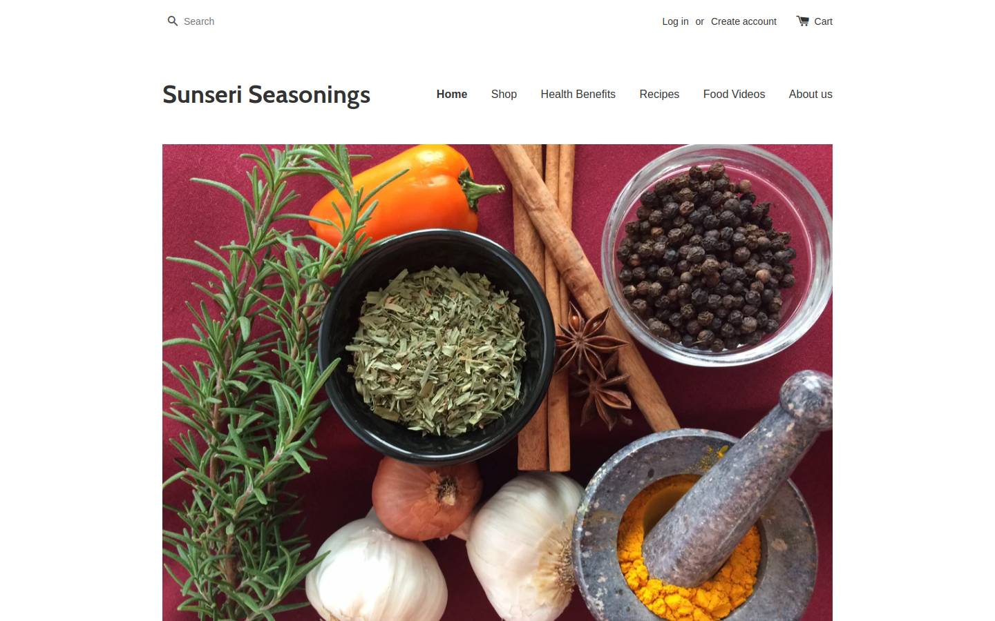 sunseriseasonings.com homepage screenshot