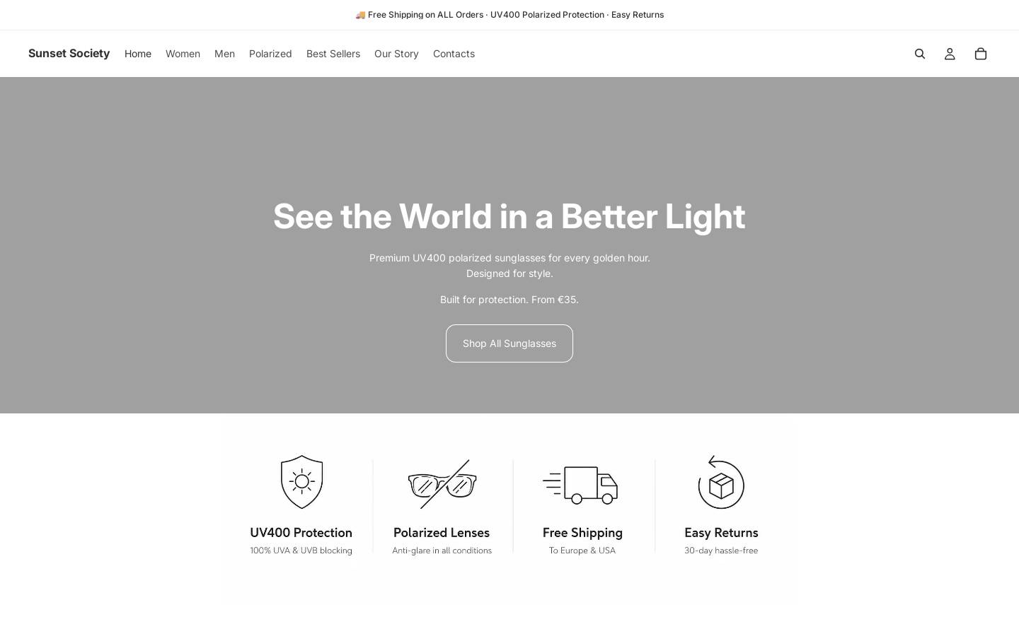 sunsetsociety.shop homepage screenshot