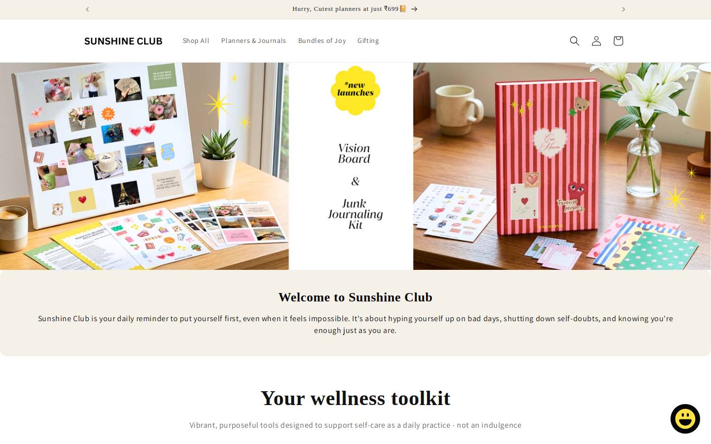 sunshineclub.in homepage screenshot