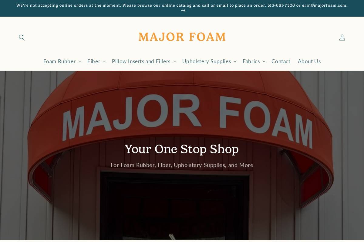 sunshinefoam.com homepage screenshot