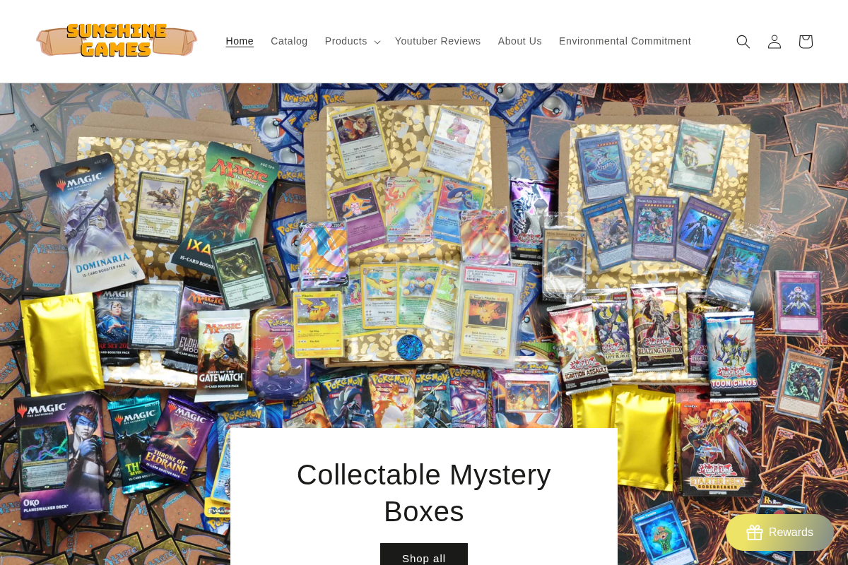 sunshinegames.co.uk homepage screenshot