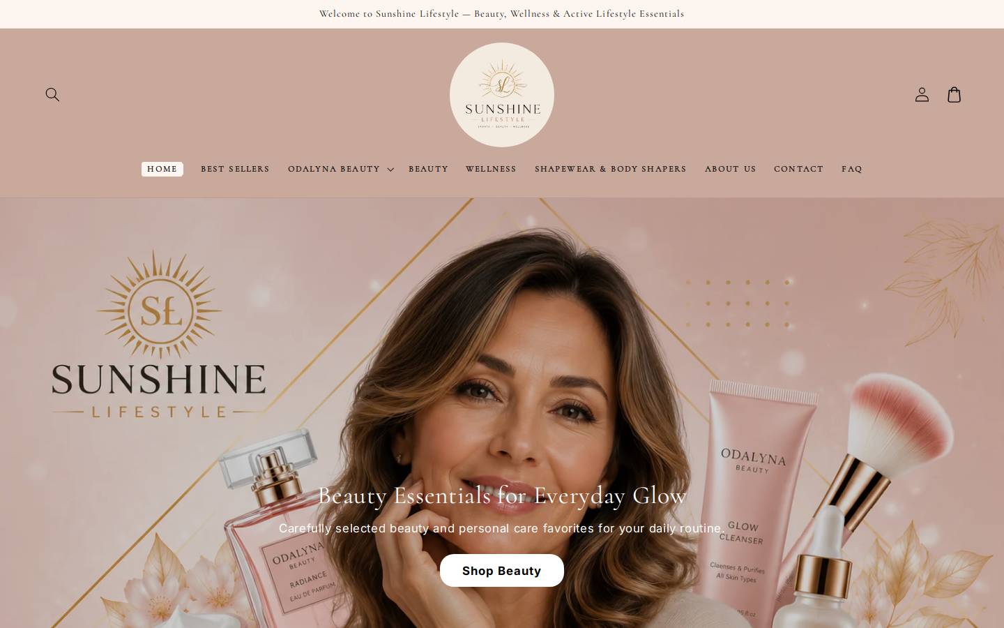 sunshinelifestyle.store homepage screenshot