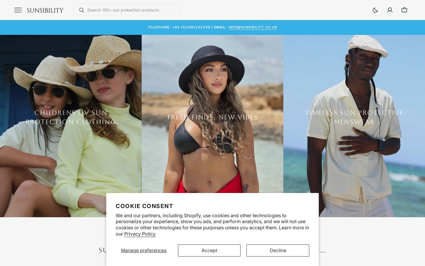sunsibility.co.uk homepage screenshot