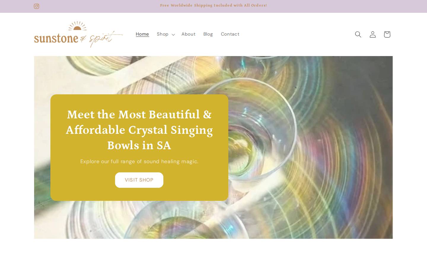 sunstoneandspirit.co.za homepage screenshot
