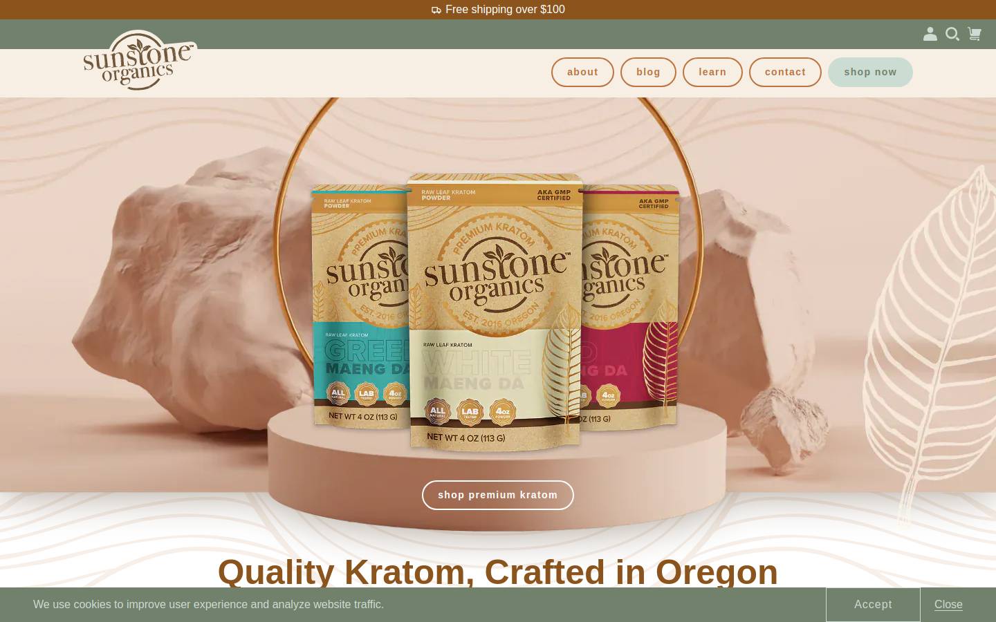 sunstoneorganics.com homepage screenshot