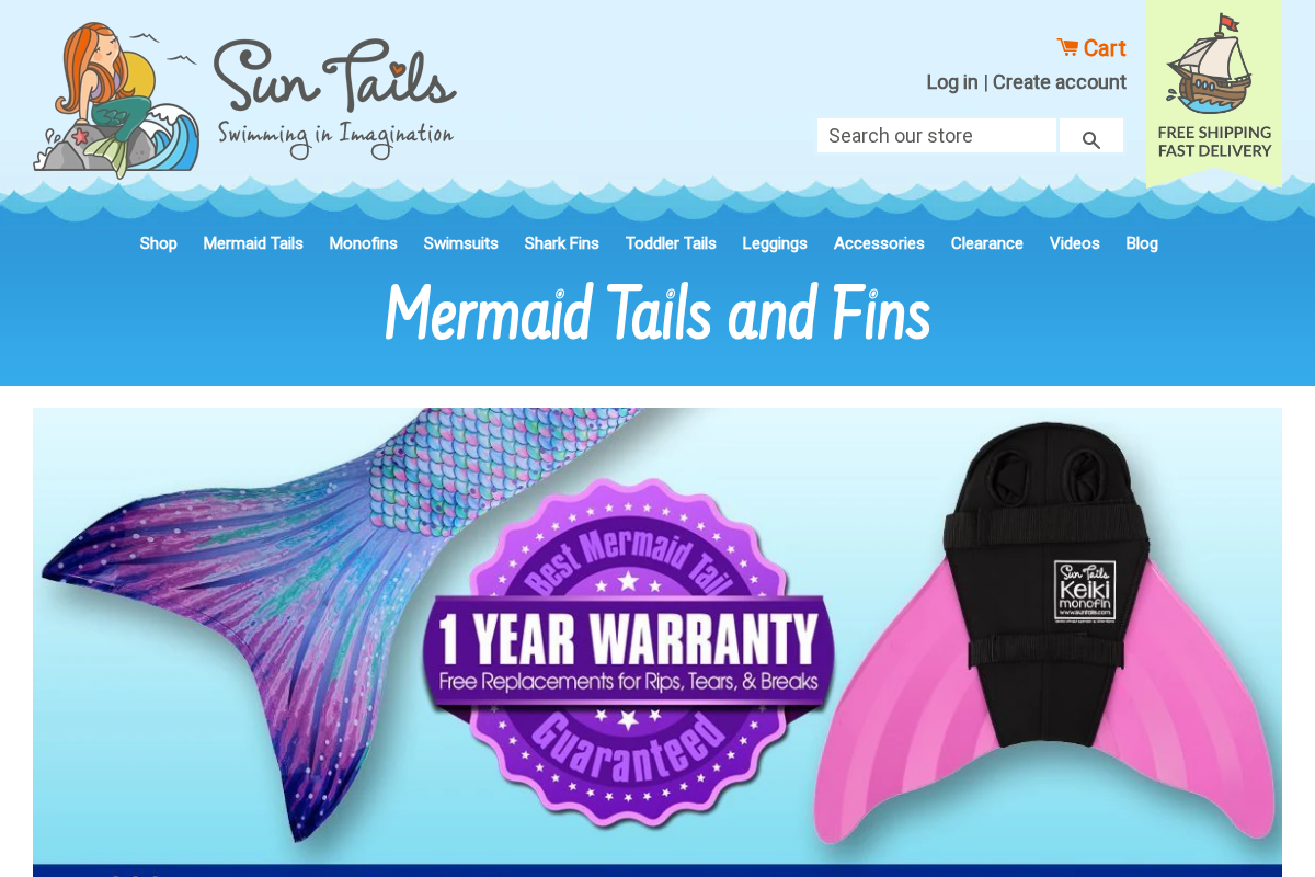 suntailmermaid.com homepage screenshot