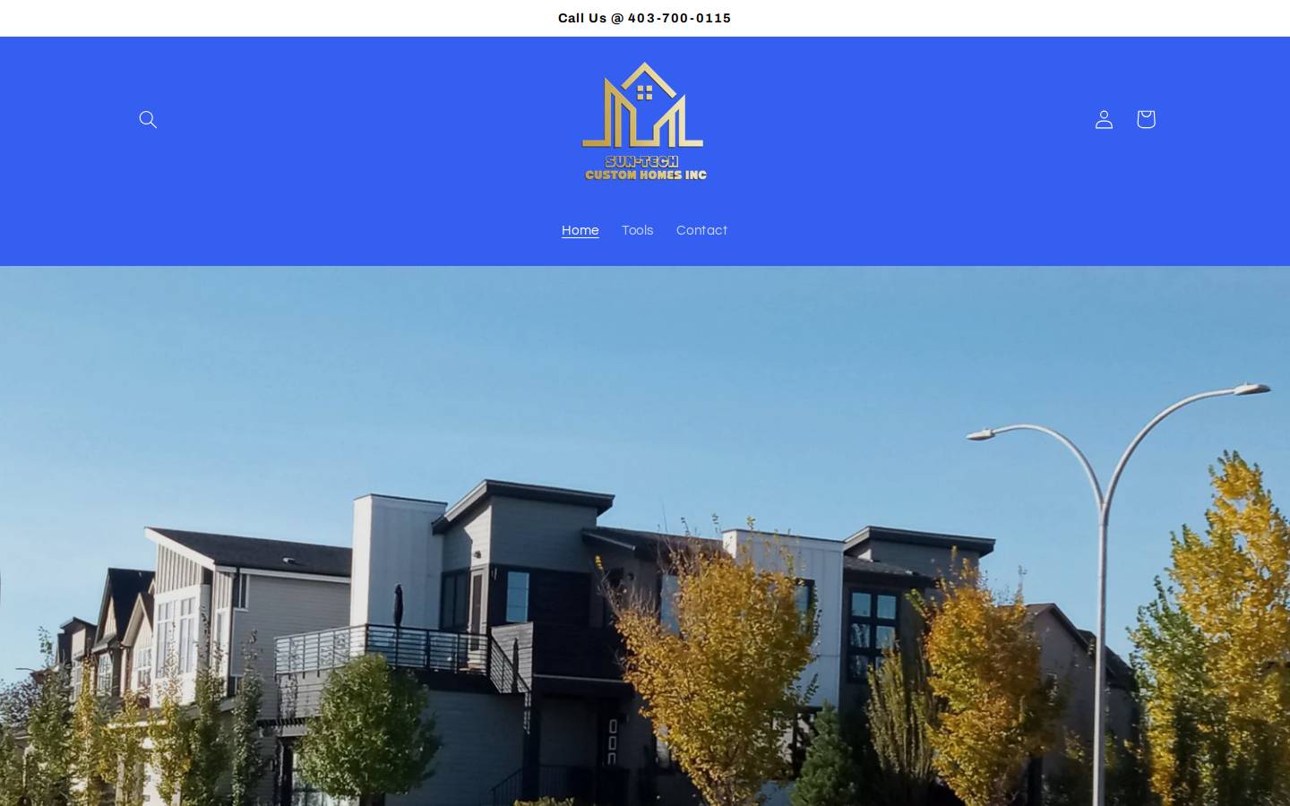 suntechcustomhomes.com homepage screenshot