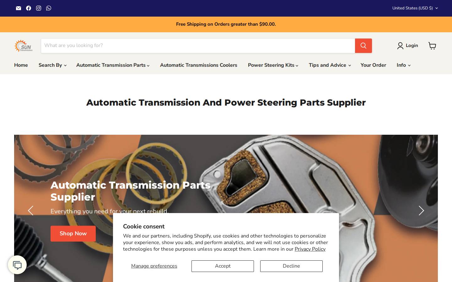suntransmissions.com homepage screenshot