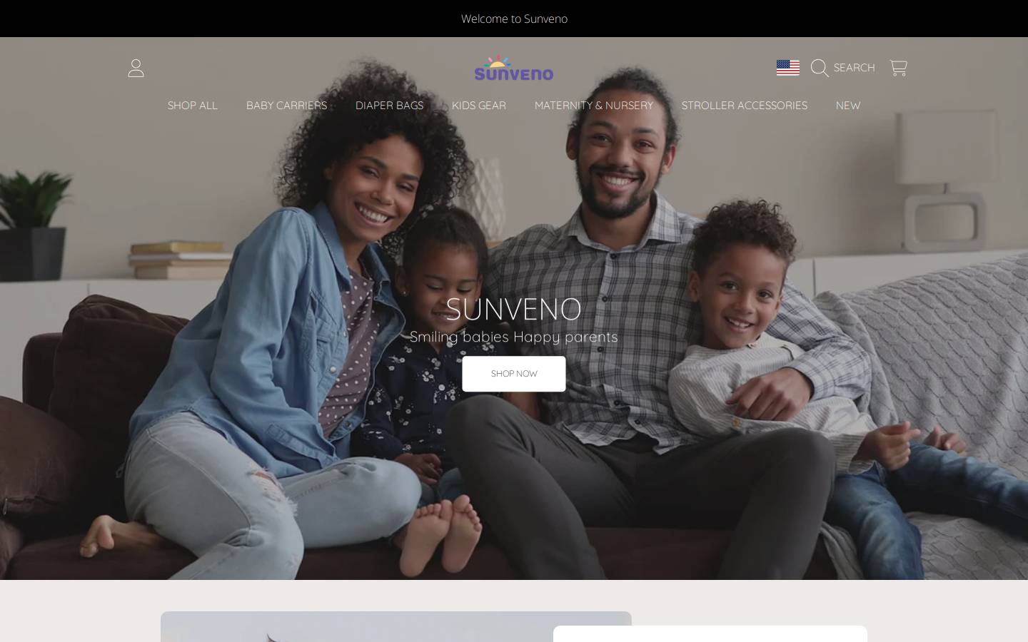 sunvenobaby.com homepage screenshot