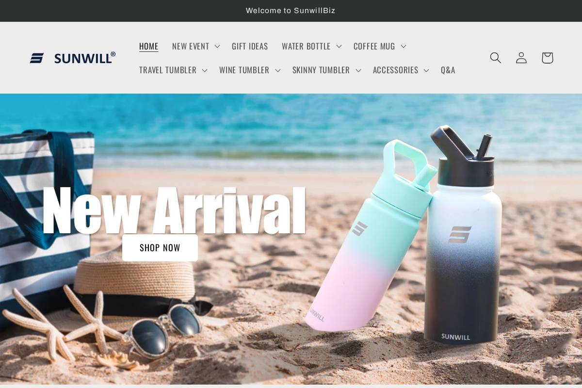 sunwillbiz.com homepage screenshot