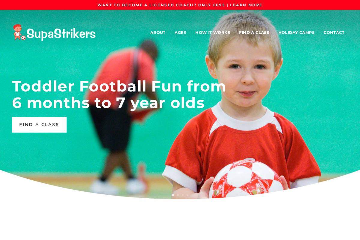 supastrikers.co.uk homepage screenshot