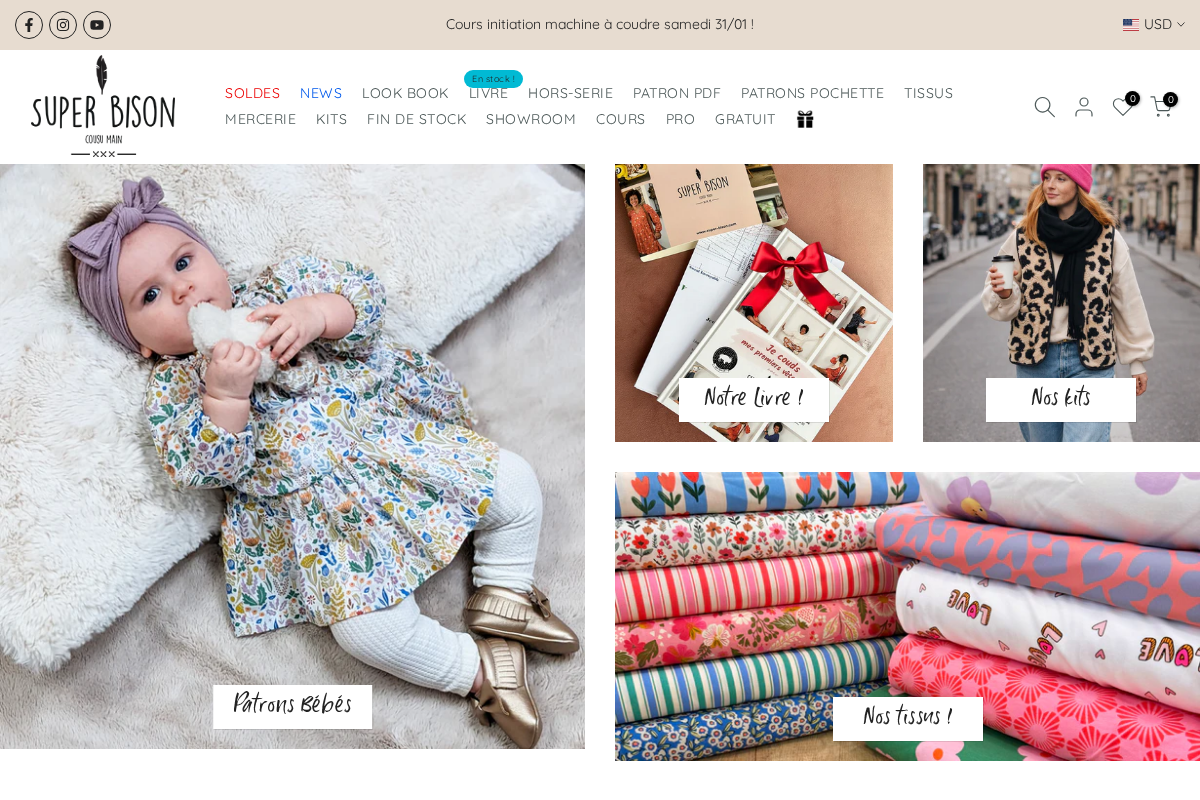 Super Bison homepage screenshot