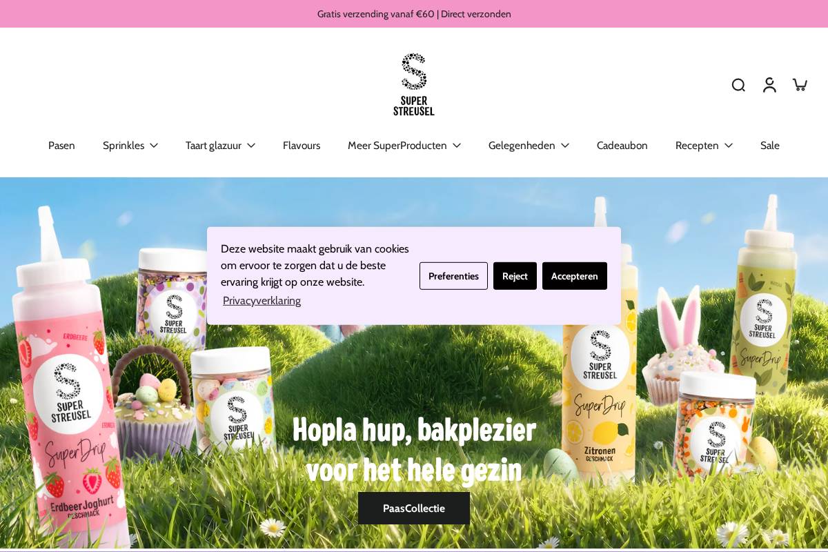 super-streusel.nl homepage screenshot