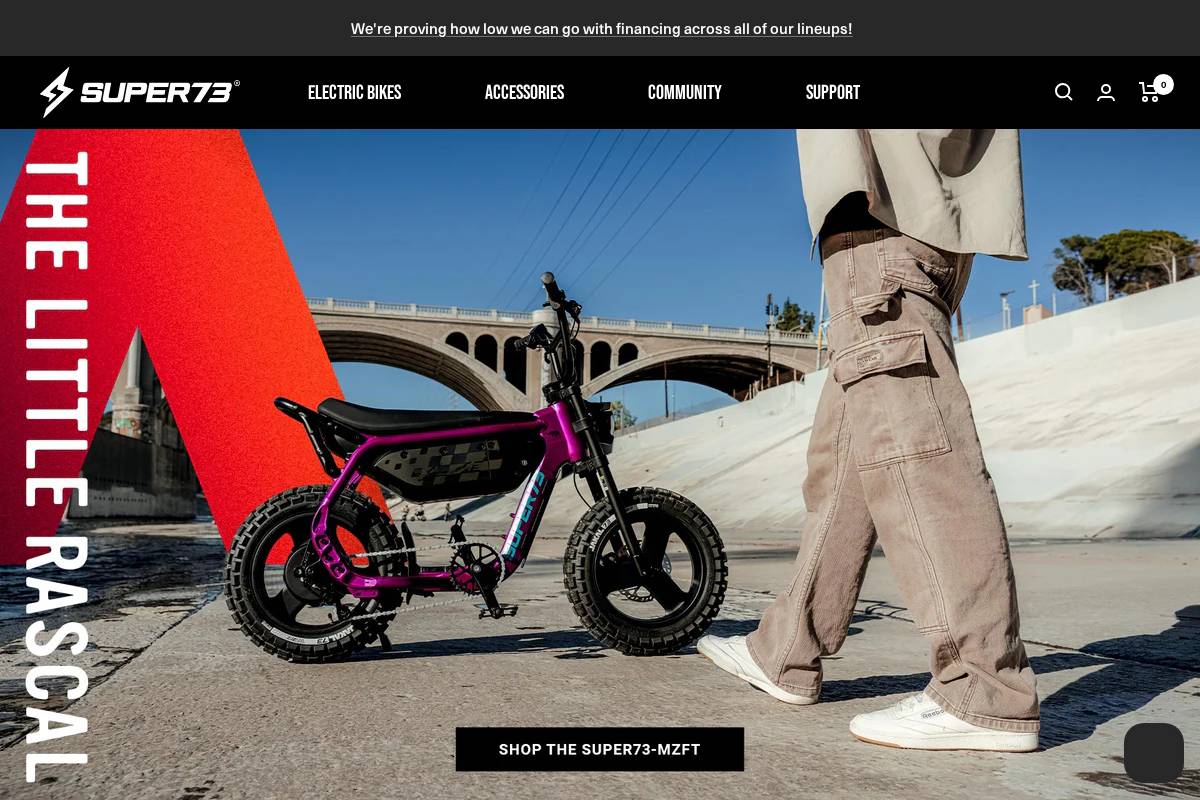 SUPER73  homepage screenshot