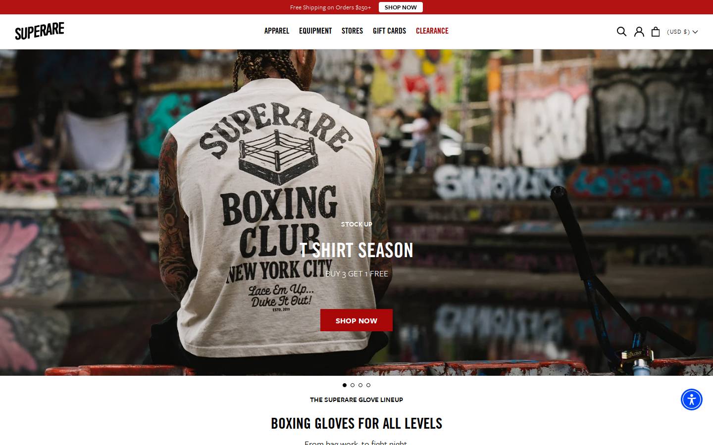 Superare Shop homepage screenshot