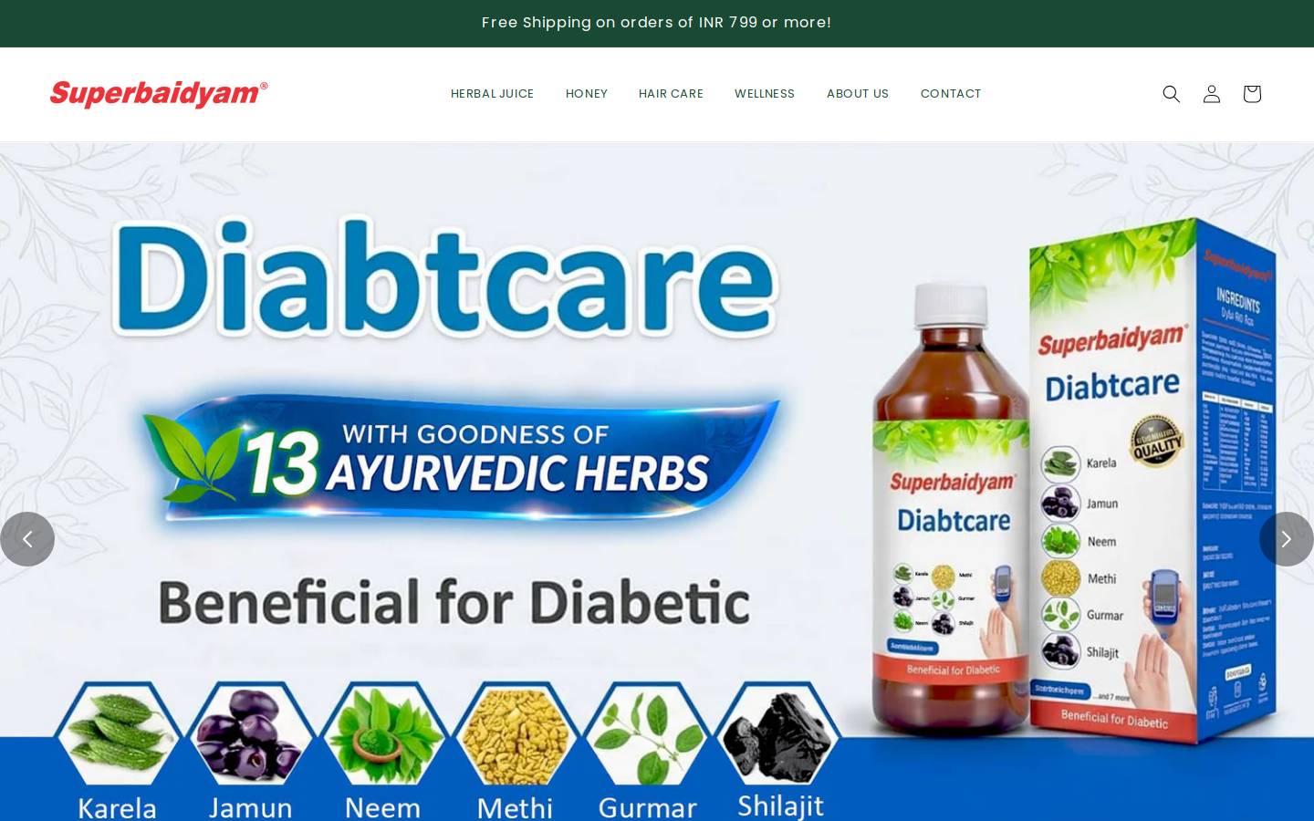superbaidyam.com homepage screenshot