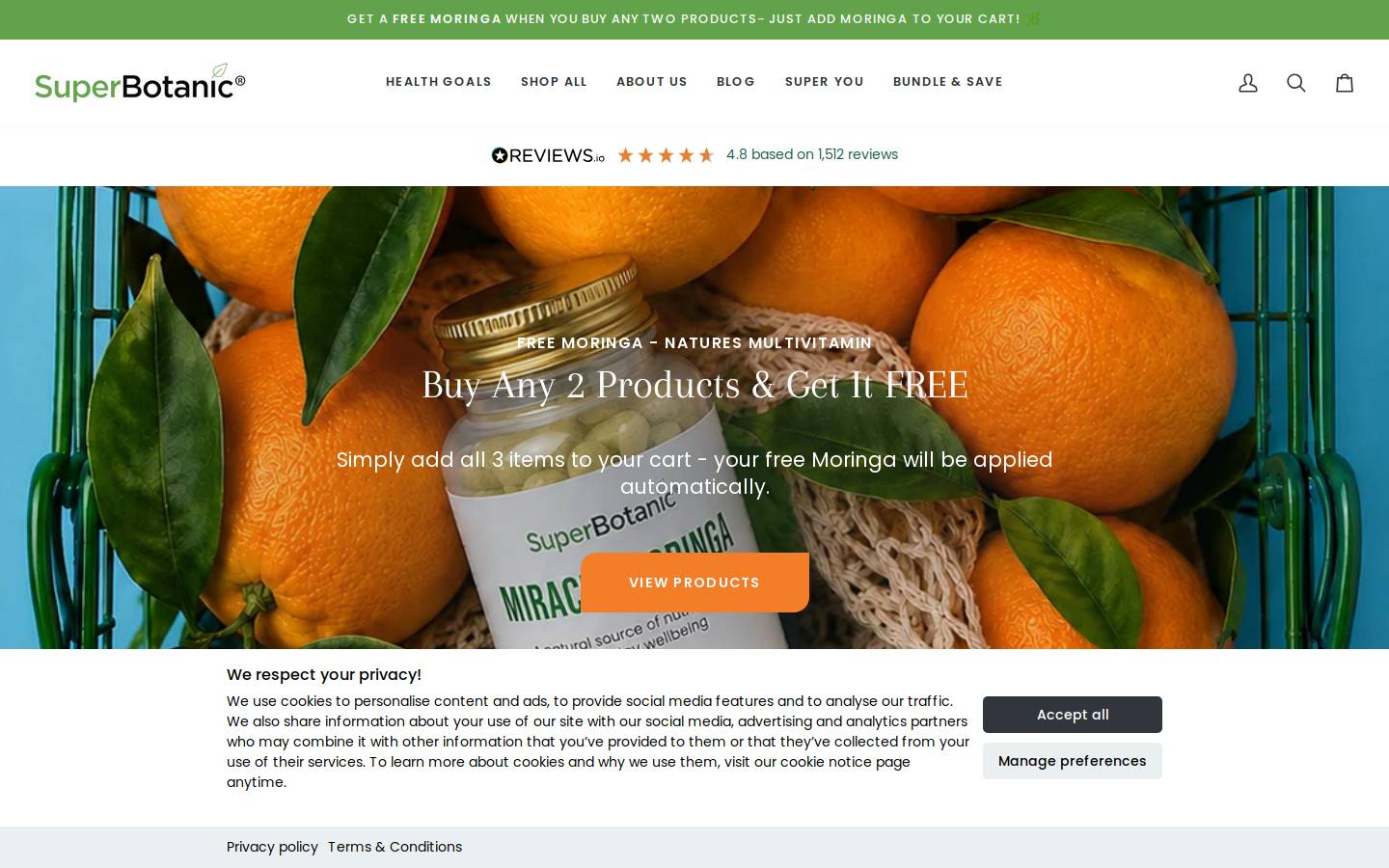 Superbotanic homepage screenshot