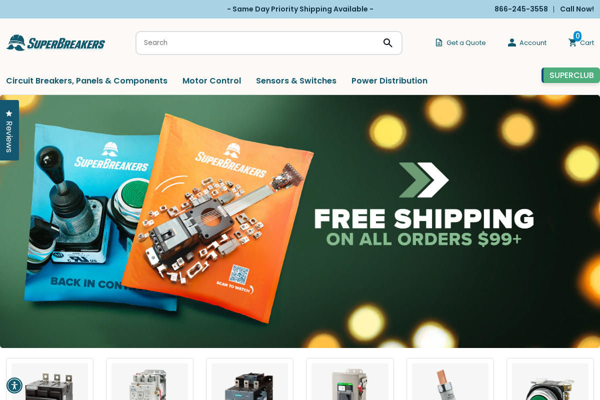 SuperBreakers homepage screenshot