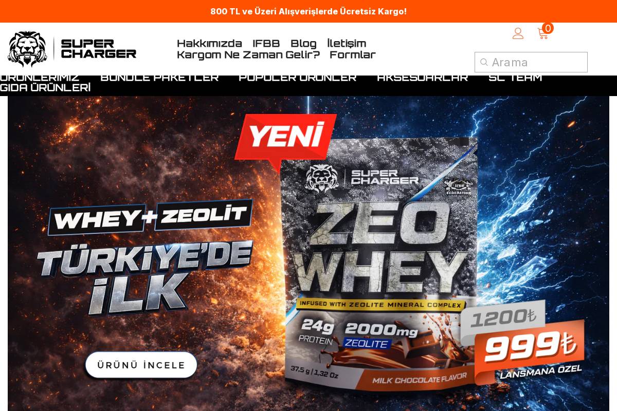 supercharger.com.tr homepage screenshot