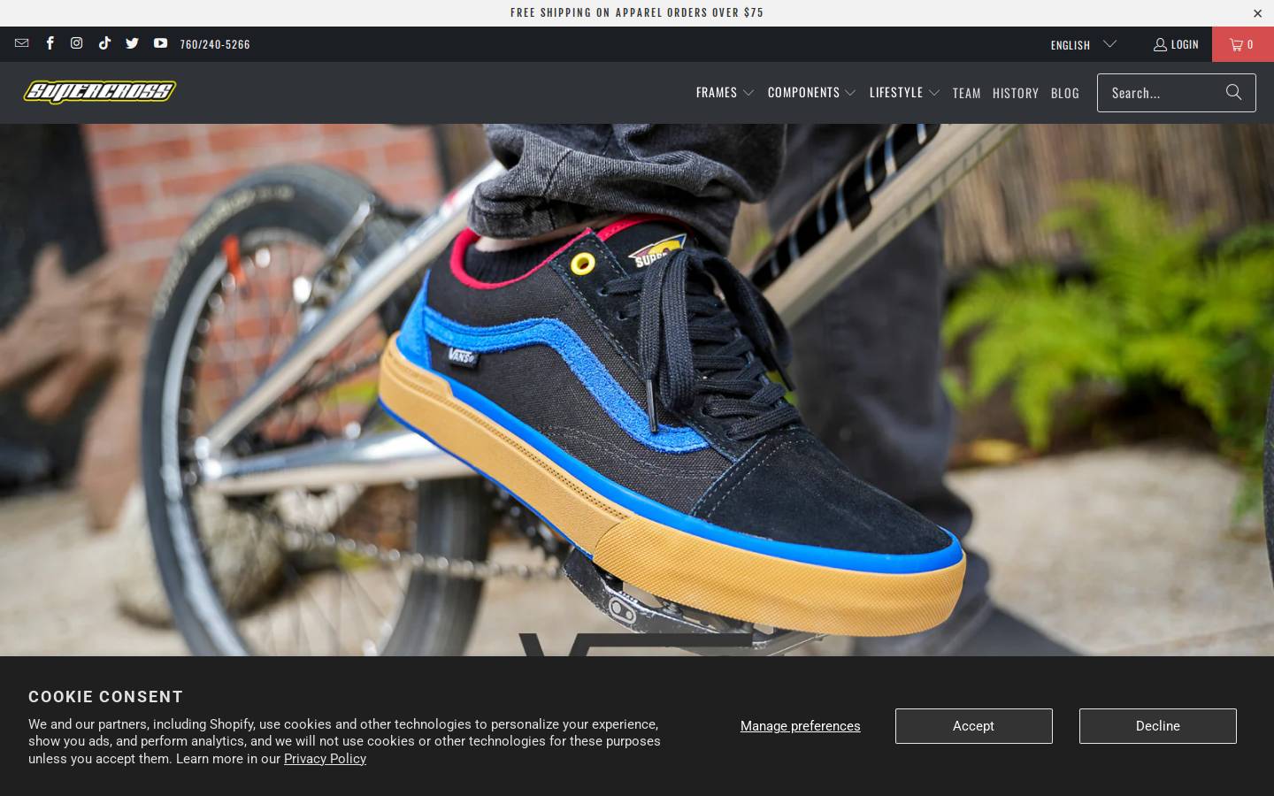 supercrossbmx.com homepage screenshot