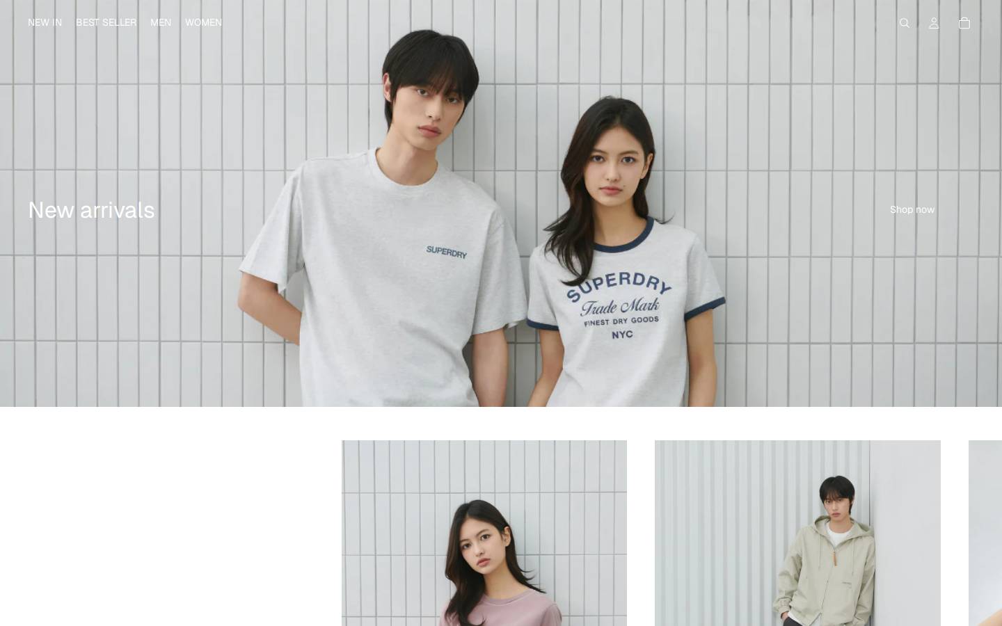Superdry homepage screenshot
