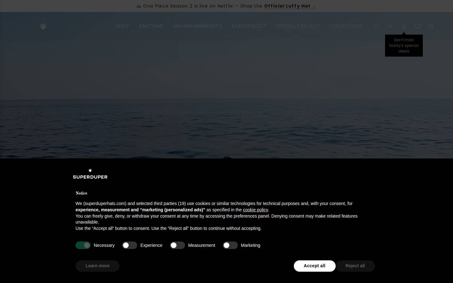 superduperhats.com homepage screenshot