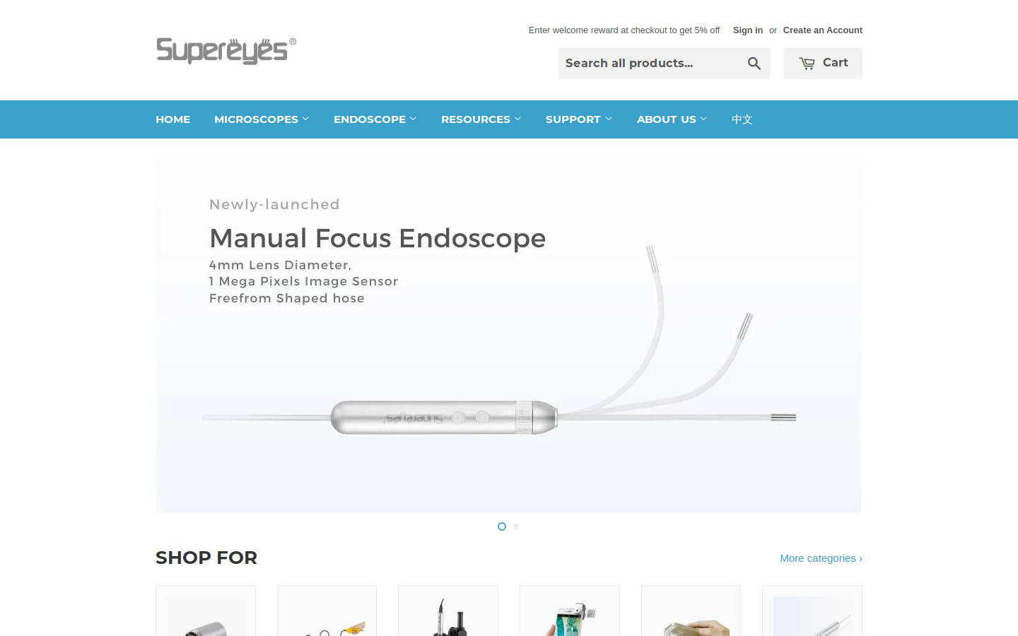 supereyes-store.com homepage screenshot
