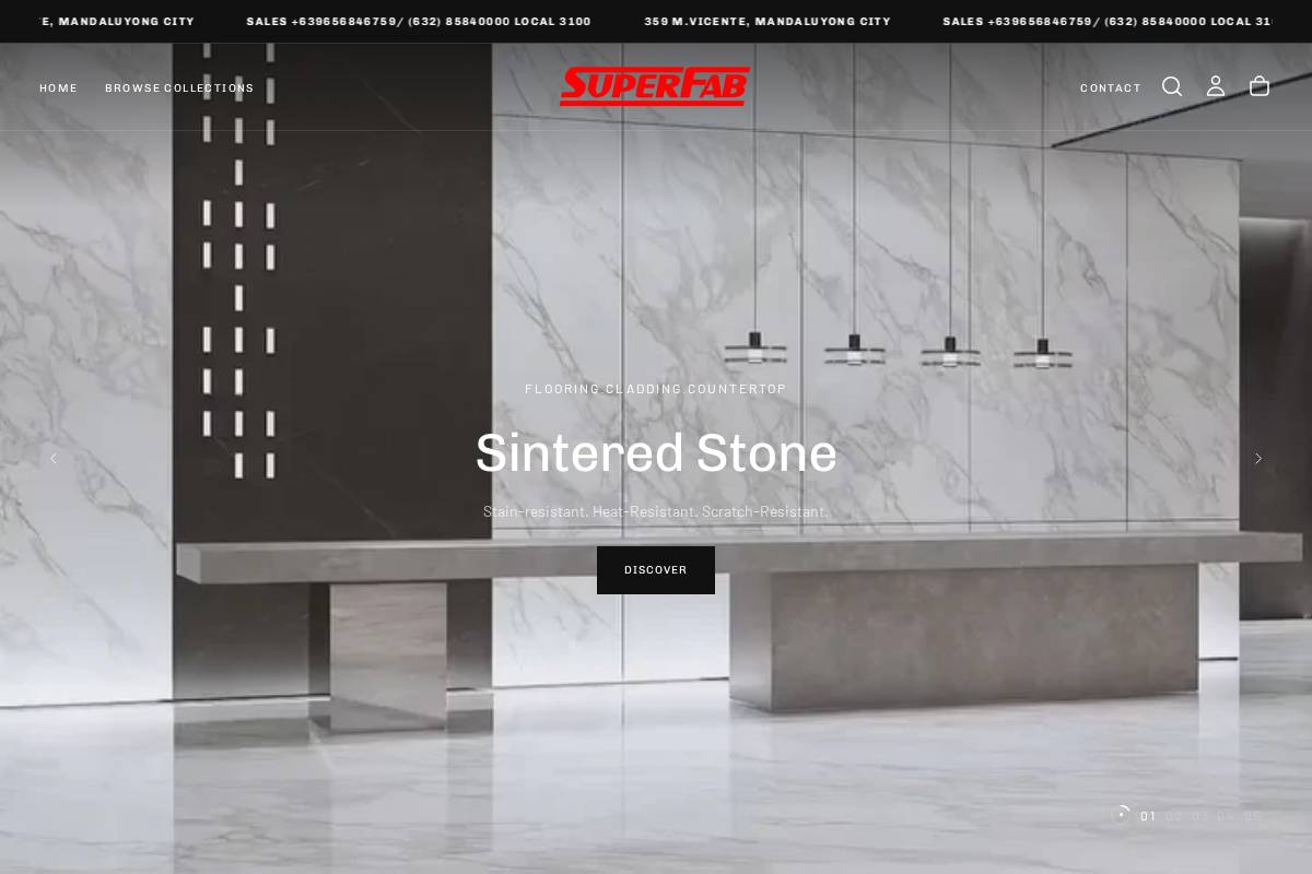 superfabdepot.com homepage screenshot