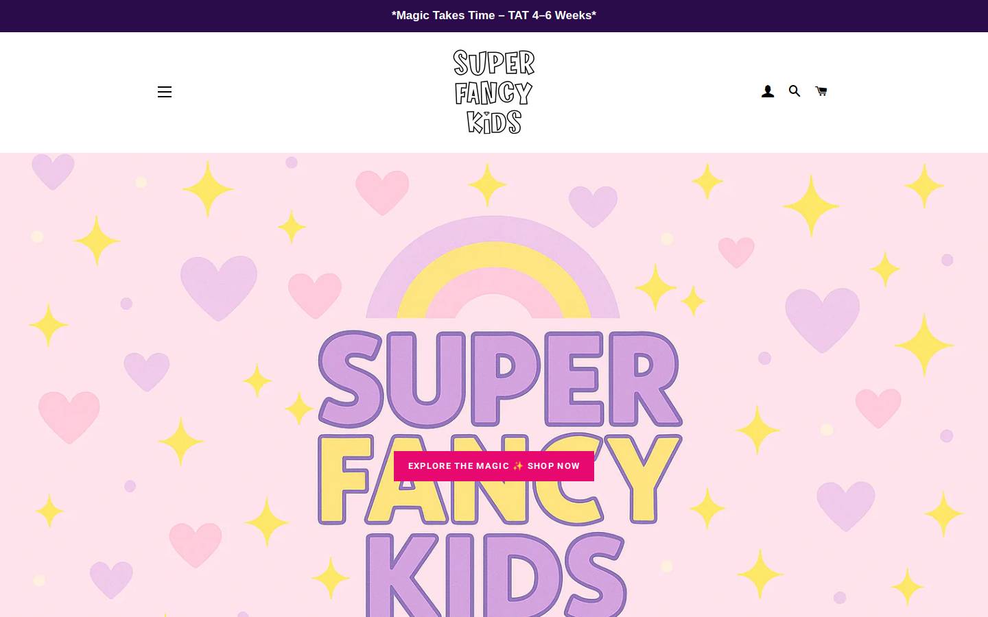 superfancykids.com homepage screenshot