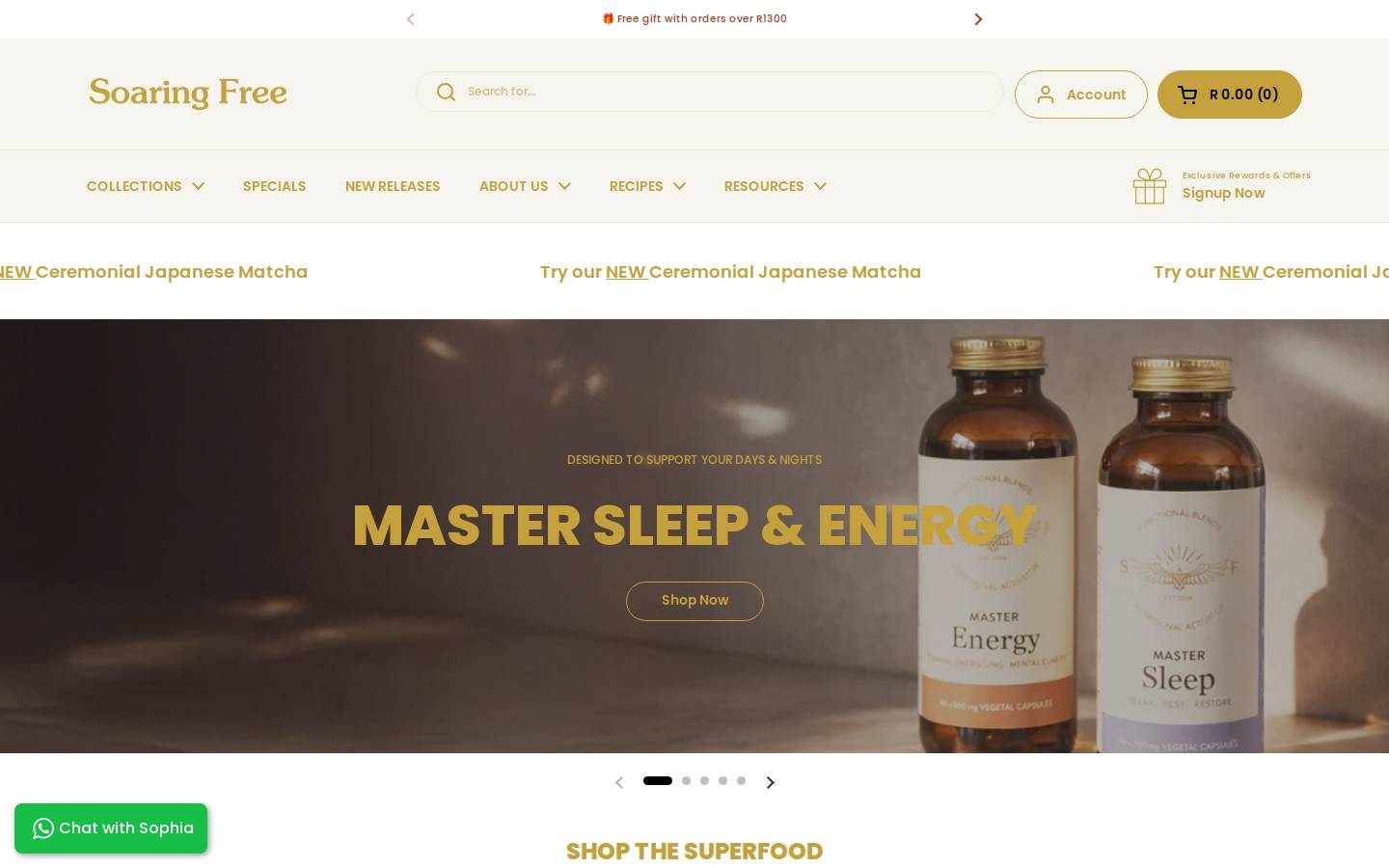 Superfoods homepage screenshot