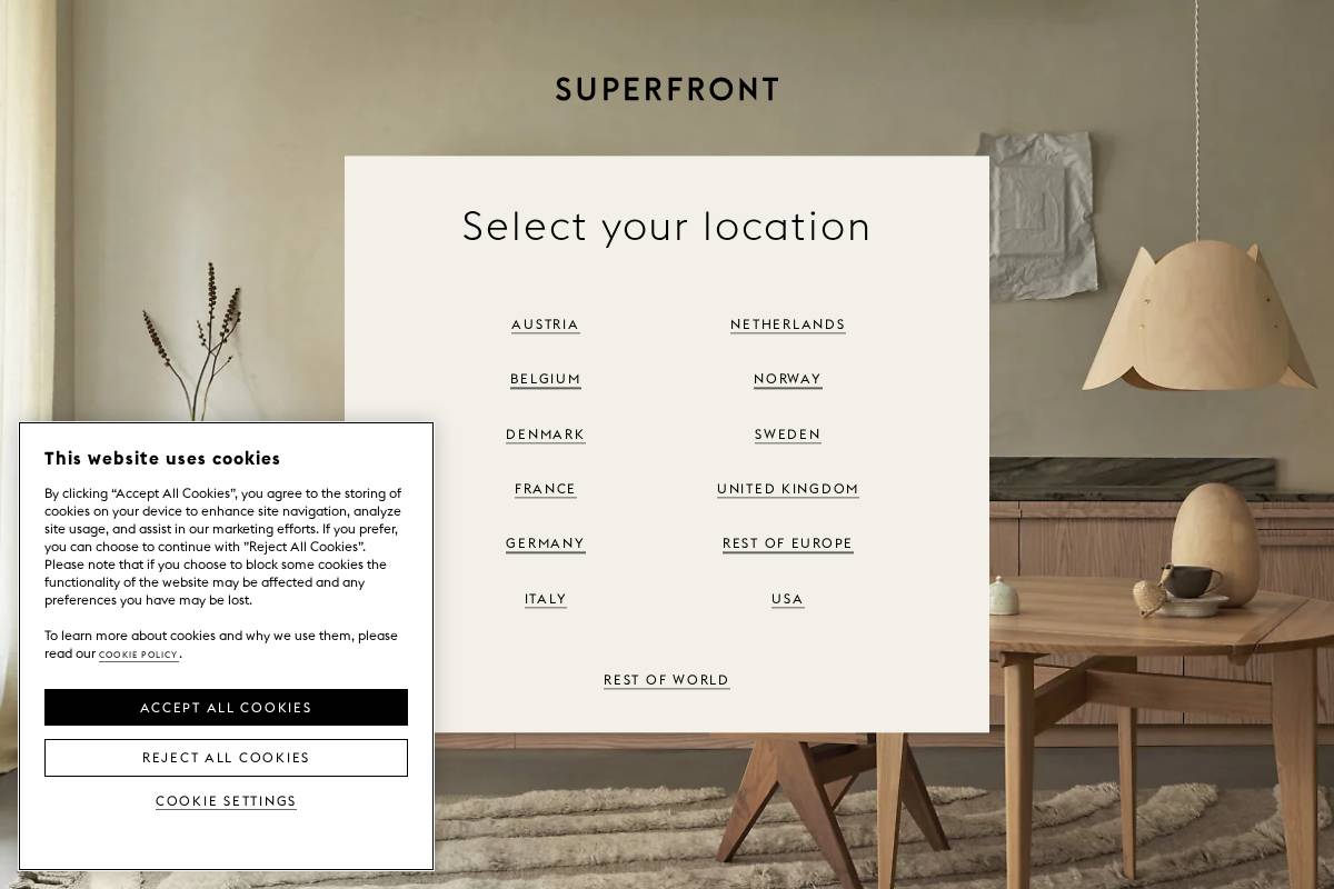 Superfront homepage screenshot