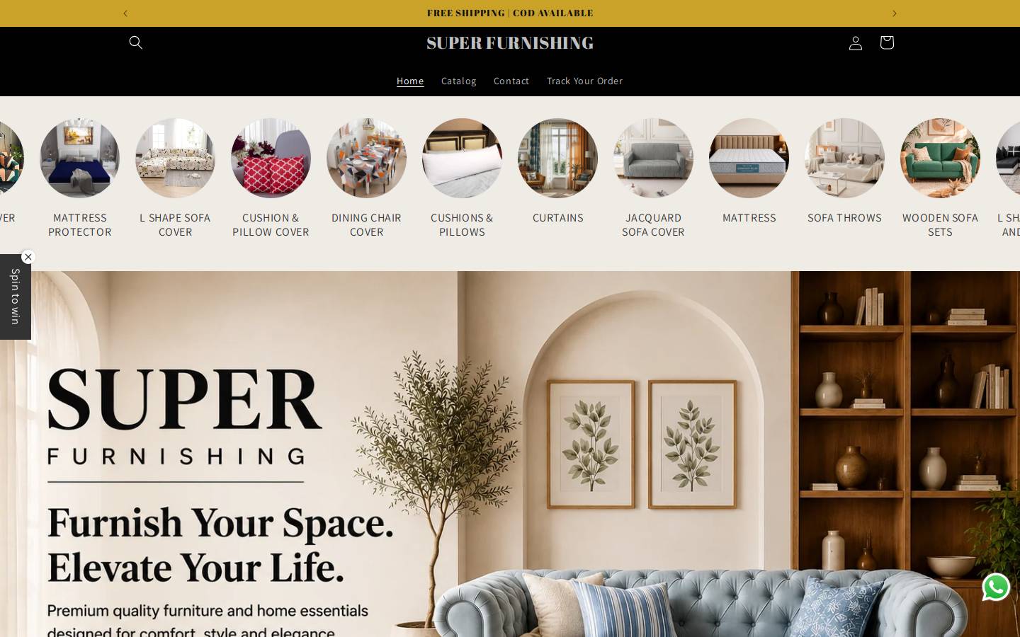 Superfurnishing homepage screenshot