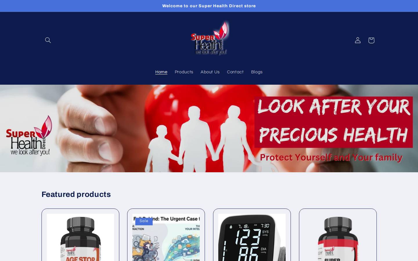 superhealth.shop homepage screenshot