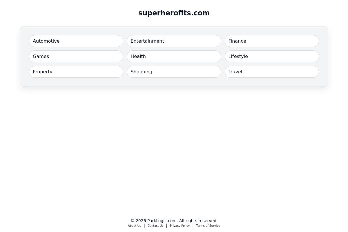 superherofits.com homepage screenshot