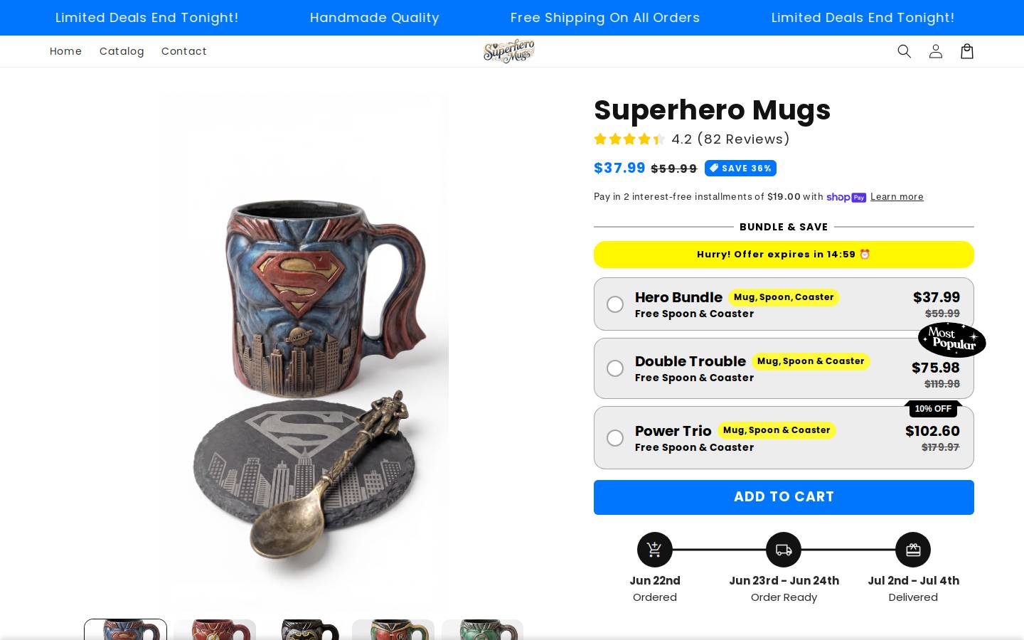 superheromugsco.com homepage screenshot