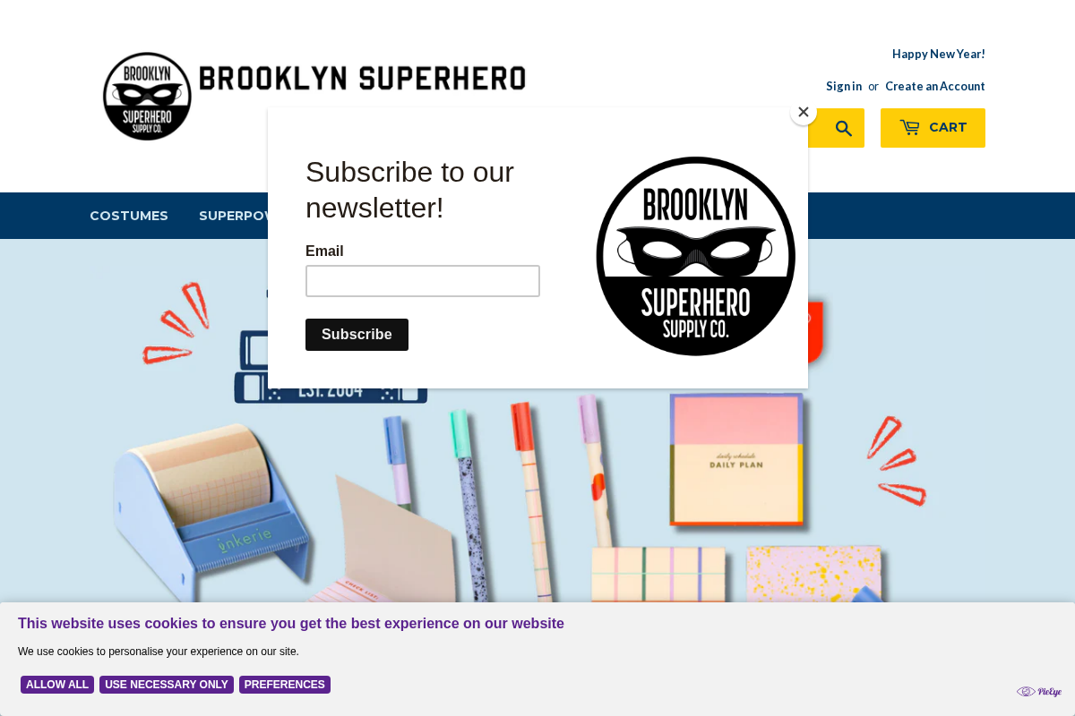 superherosupplies.com homepage screenshot
