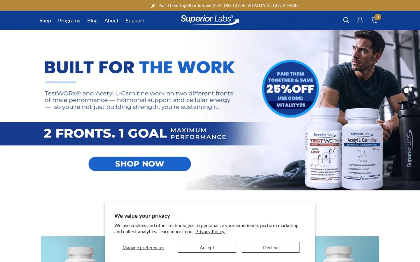 superiorlabs.com homepage screenshot