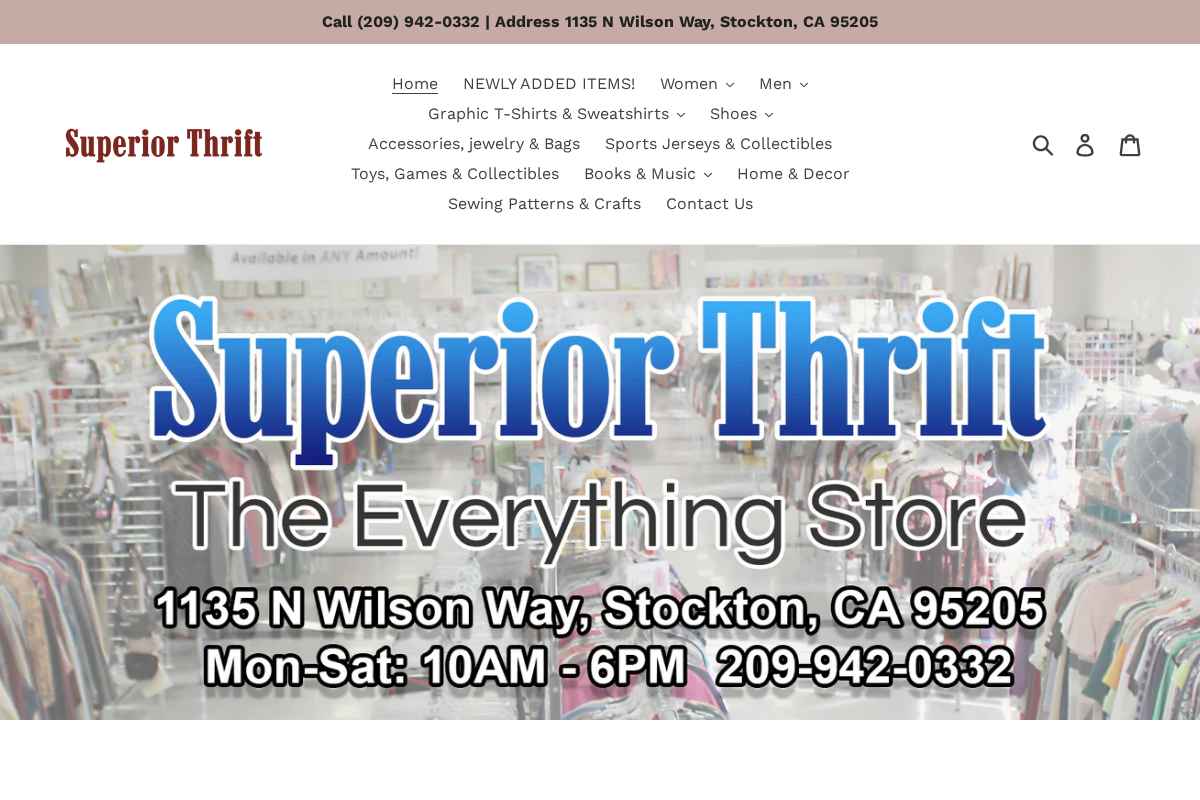 Superior Thrift homepage screenshot