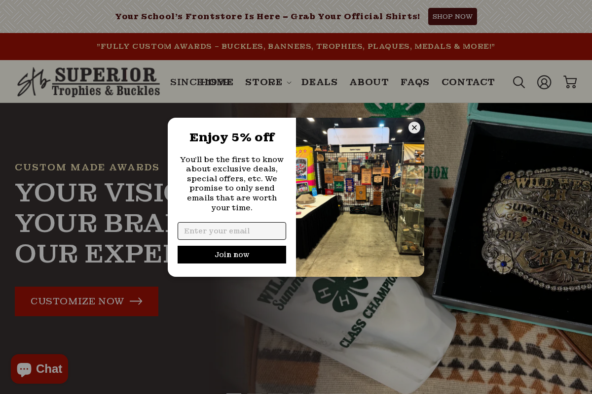 superiortrophies.net homepage screenshot