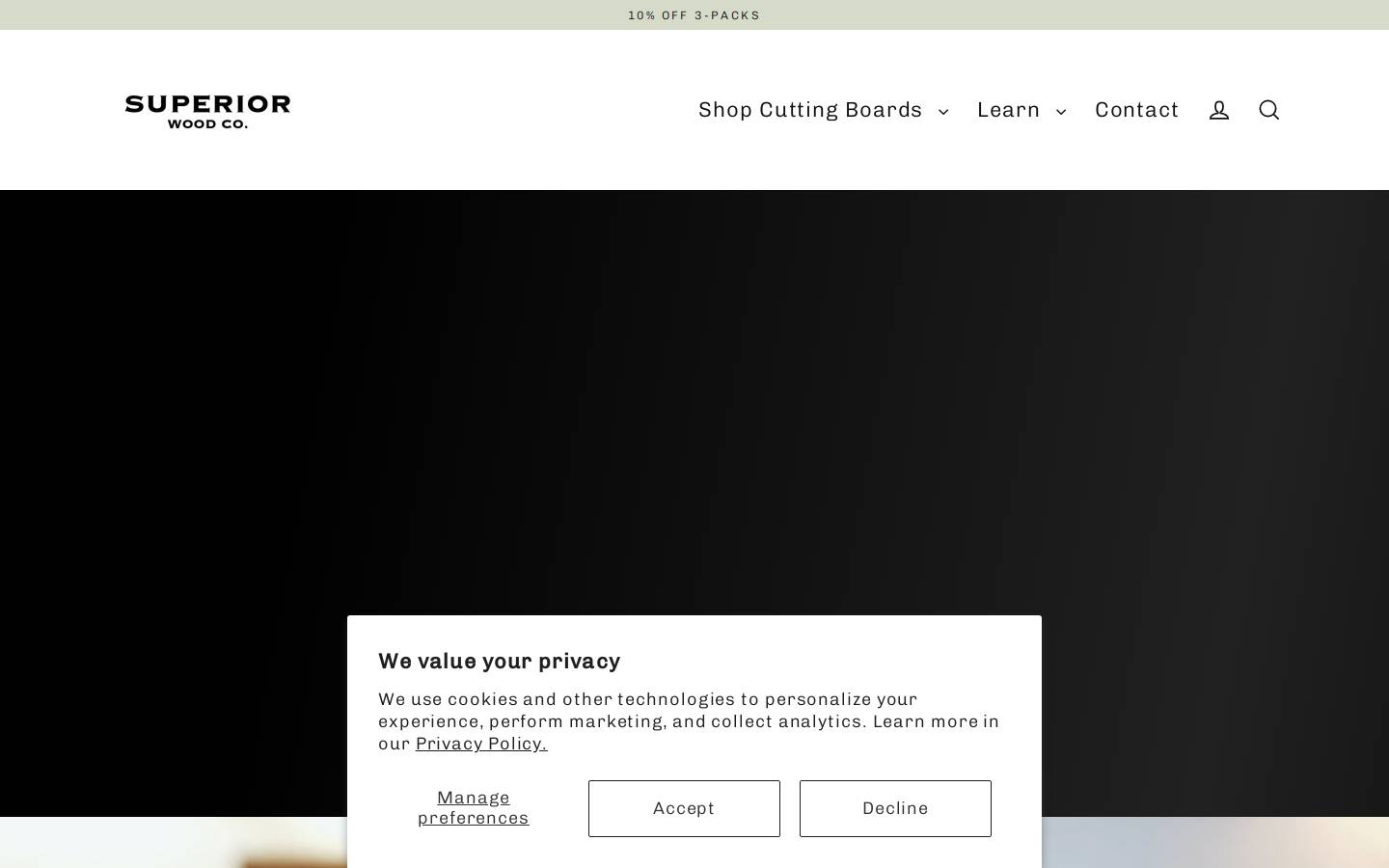 superiorwoodcompany.com homepage screenshot