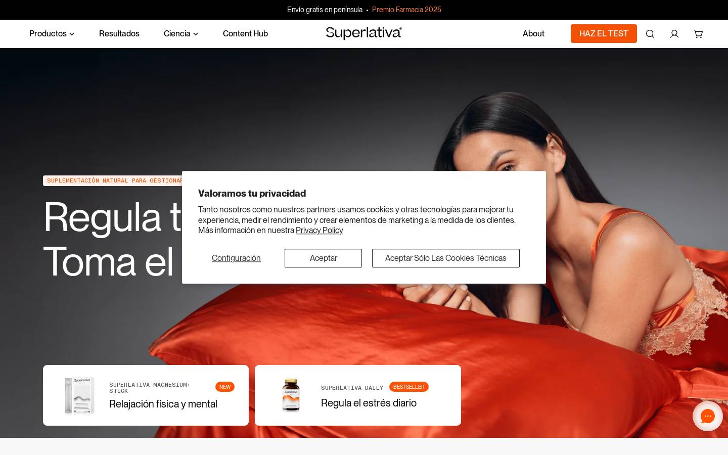 Superlativa homepage screenshot