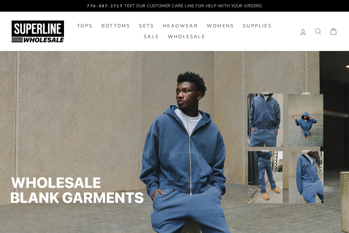 superlinewholesale.com homepage screenshot
