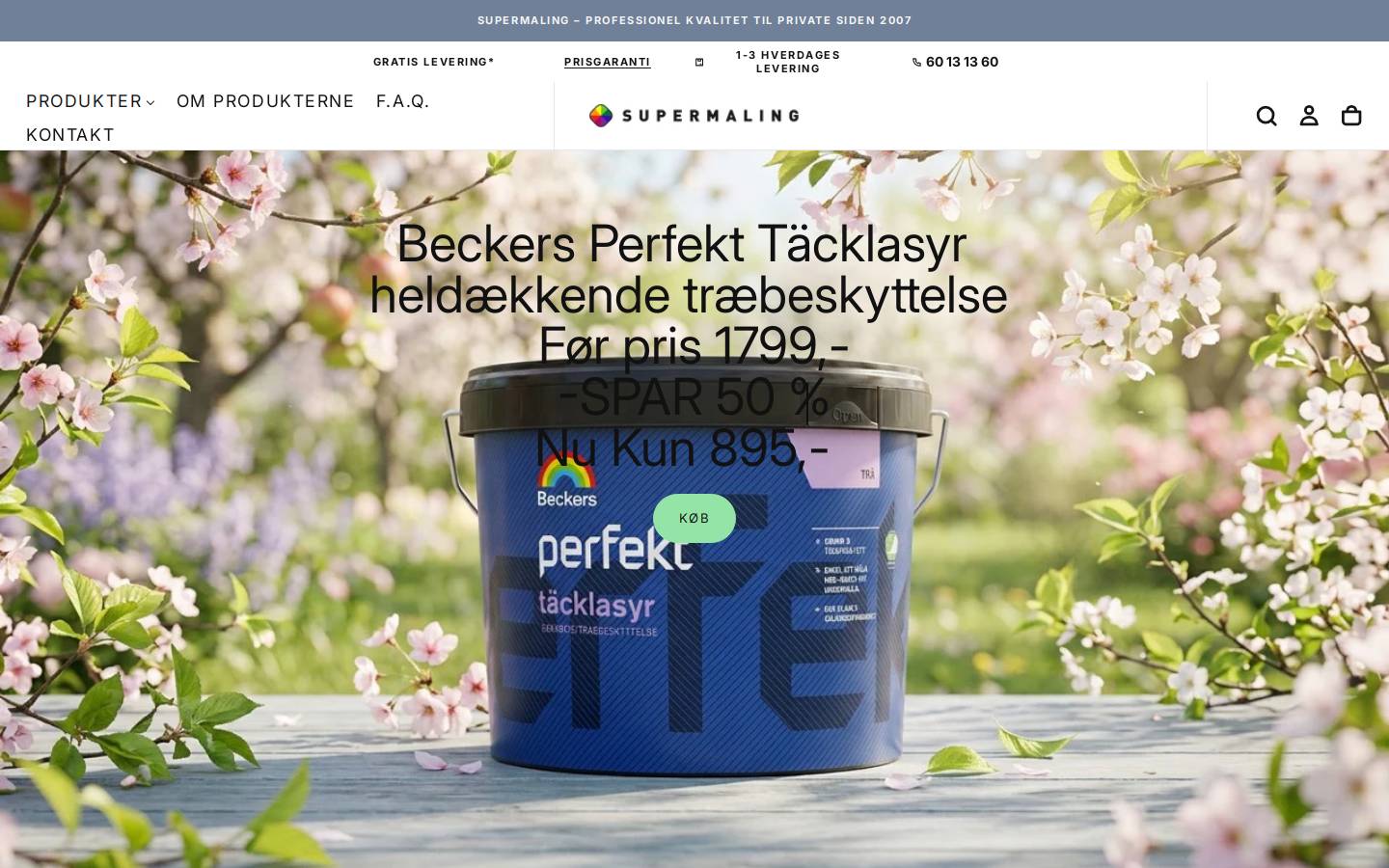 Supermaling homepage screenshot