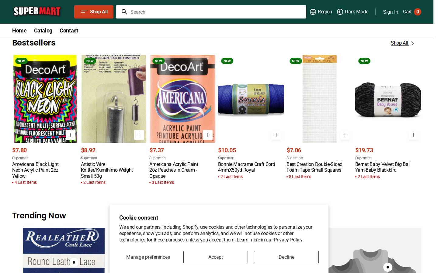 Supermart.com homepage screenshot