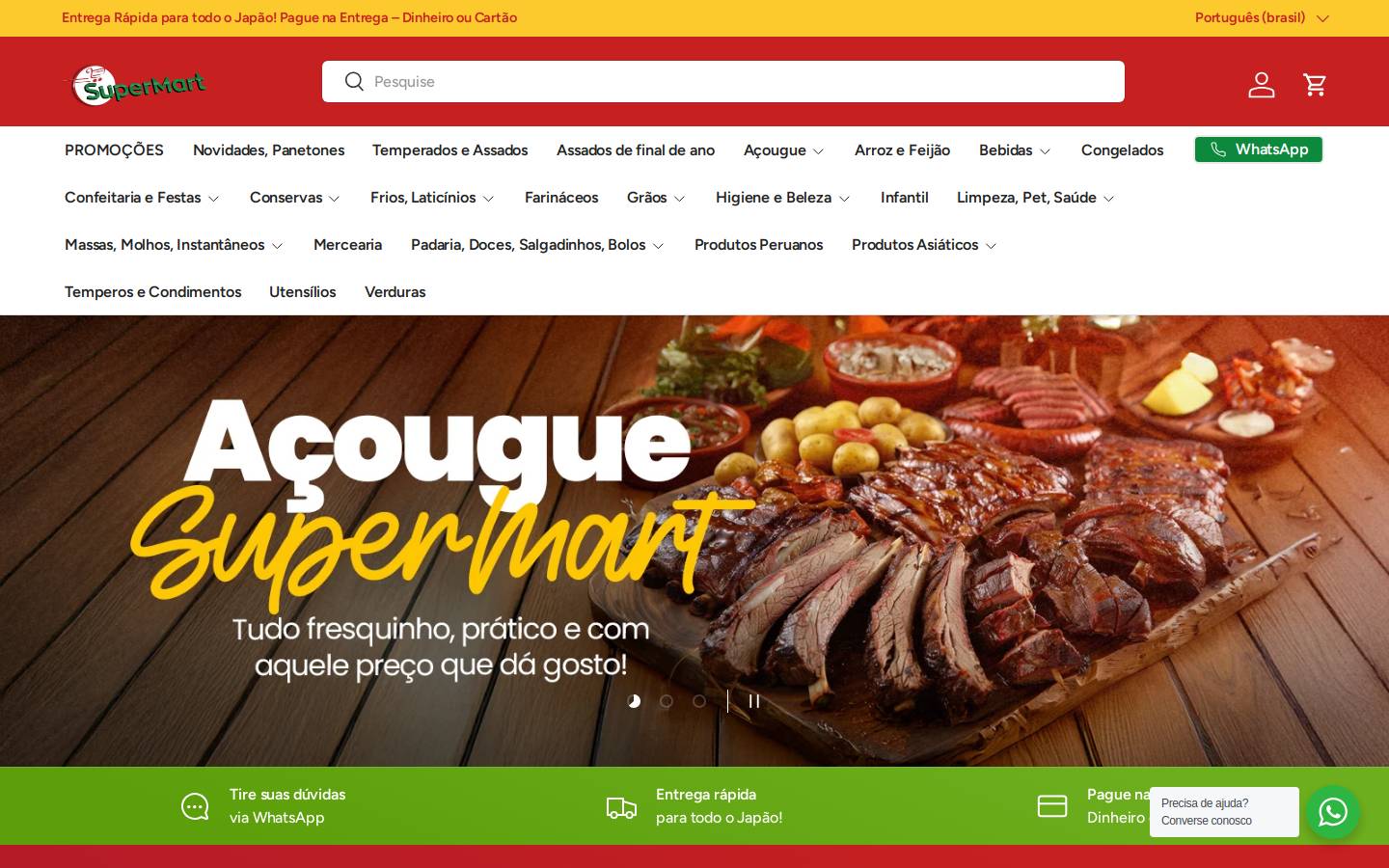 Supermart.com homepage screenshot