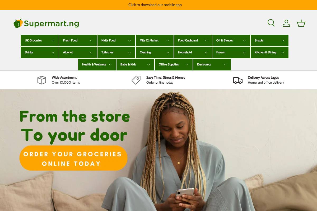 Supermart.com homepage screenshot